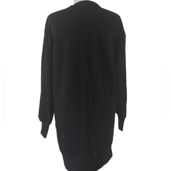 Chicago Bulls Black Sweater Dress Oversized UK Size 2XS Big Graphic Print - Picture 5 of 8